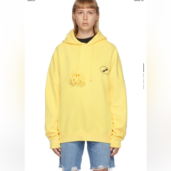 WE11DONE
Yellow Iridescent Logo Hoodie Size XS oversized - Picture 5 of 15